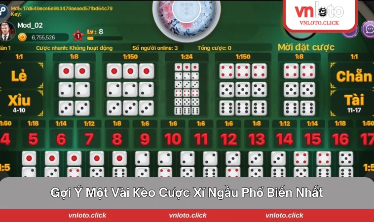 Một số kèo đấu thú vị khi sử dụng cách chơi xí ngầu