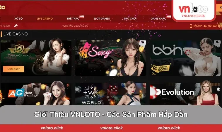 VNLOTO cùng đa dạng các sảnh chơi cực kỳ hấp dẫn