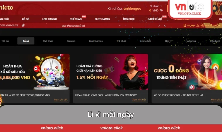 Mỗi ngày tại các sảnh game hội viên có cơ hội nhận lì xì từ hệ thống