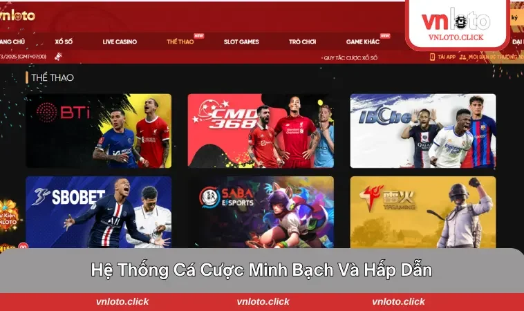 Hệ thống cá cược minh bạch và hấp dẫn