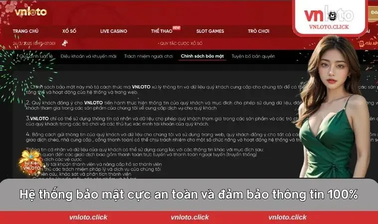 Hệ thống bảo mật cực an toàn và đảm bảo thông tin 100%